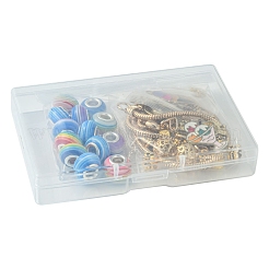 DIY Ice Cream Alloy Enamel & Rondelle Resin European Style Bracelet Making Kits&nbsp;DIY-FS0007-25