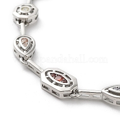 Brass Micro Pave Cubic Zirconia Chain Necklaces &nbsp;NJEW-L170-11P-02