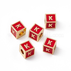 Rack Plating Brass Enamel Beads&nbsp;KK-B060-04G-03