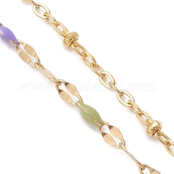 304 Stainless Steel Enamel Dapped Chain and Satellite Chain Bracelet Making&nbsp;AJEW-JB01562