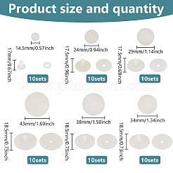 60 sets 6 styles Plastic Doll Joints&nbsp;DOLL-GO0001-05