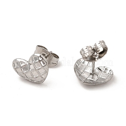 Non-Tarnish 304 Stainless Steel Heart Stud Earrings for Women&nbsp;LS-EJEW-I281-35P