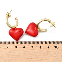 Brass Dangle Stud Earrings&nbsp;EJEW-V011-03G