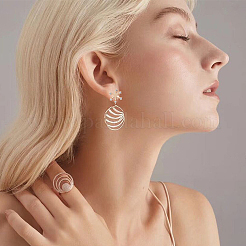 10Pcs Brass Flower Stud Earring Findings&nbsp;KK-FH0006-77