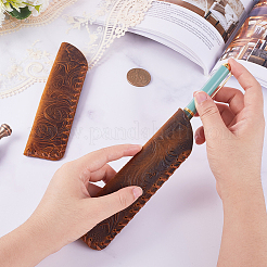 Flower Pattern Cowhide Pen Holders&nbsp;AJEW-WH0348-56