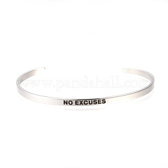 Tarnish Resistant 201 Stainless Steel Cuff Bangles&nbsp;BJEW-Q685-01