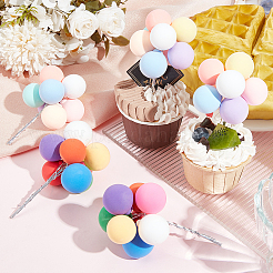 6Pcs 2 Colors Foam Cake Insert Card Decoration&nbsp;AJEW-SC0002-74
