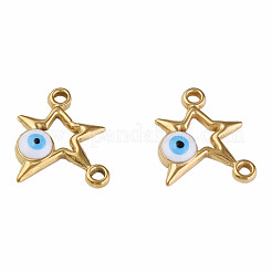 304 Stainless Steel Enamel Connector Charms&nbsp;STAS-N087-62-02G