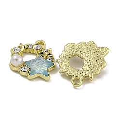 Rack Plating Alloy Rhinestone Pendants&nbsp;PALLOY-F312-03G