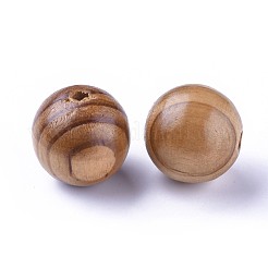 Round Natural Wood Beads&nbsp;WOOD-Q009-30mm-LF