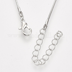 Brass Square Snake Chain Necklace Making&nbsp;MAK-T006-10B-P