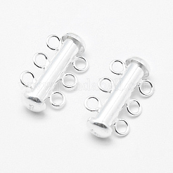 Sterling Silver Slide Lock Clasps&nbsp;STER-K035-02