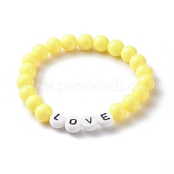 Opaque Acrylic Beads Stretch Bracelet for Kid&nbsp;BJEW-JB06587