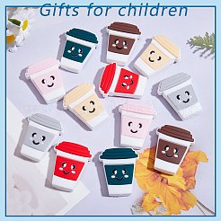 12Pcs 6 Styles Cartoon Smiling Face Water Cup Silicone Beads&nbsp;JX667A