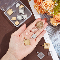 DIY Blank Square Pendant Making Kit&nbsp;DIY-UN0005-46