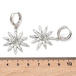 Sun Brass Hoop Earrings&nbsp;EJEW-C181-11P