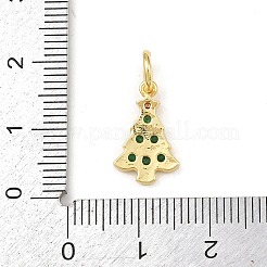 Christmas Brass Micro Pave Cubic Zirconia Pendants&nbsp;LS-KK-K411-02G