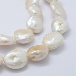 Natural Baroque Pearl Keshi Pearl Beads Strands&nbsp;PEAR-K004-23