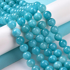 Natural Mashan Jade Round Beads Strands&nbsp;X-G-D263-6mm-XS28