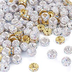 60Pcs 2 Styles Polymer Clay with Rhinestone Beads&nbsp;DIY-TA0016-14