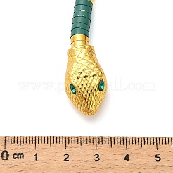Alloy Green Rhinestone Snake Wrap Choker Necklaces for Women&nbsp;NJEW-Z087-02G