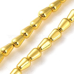 Electroplated Synthetic Magnetic Hematite Beads Strands&nbsp;G-Q1009-F02-6x8mm
