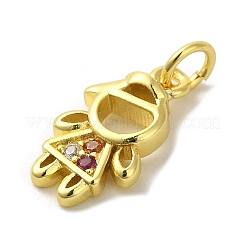 Brass Micro Pave Cubic Zirconia Pendants&nbsp;KK-M283-18A-02