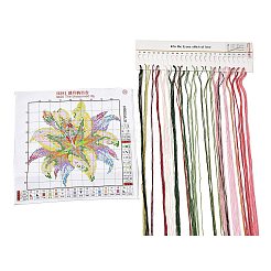 Lily Pattern DIY Cross Stitch Beginner Kits&nbsp;DIY-NH0001-02