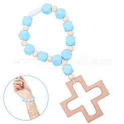 Wood & Silicone Beads Hanging Ornametns&nbsp;HJEW-BM00070