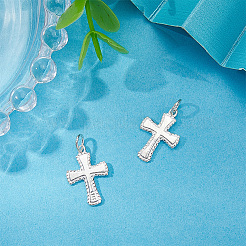 2Pcs 925 Sterling Silver Pendants&nbsp;STER-BBC0008-40