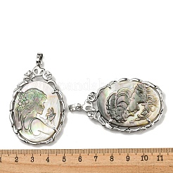 Rack Plating Brass Teardrop Big Pendants&nbsp;KK-N255-07P