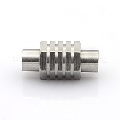 Tarnish Resistant 304 Stainless Steel Matte Surface Magnetic Clasps with Glue-in Ends&nbsp;STAS-O042-C-30