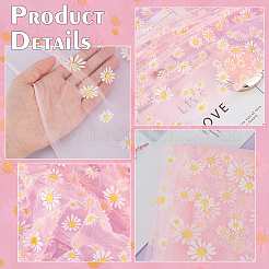 4 Yard Daisy Pattern Nylon Mesh Fabric&nbsp;AJEW-WH0314-459B