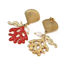 304 Stainless Steel Enamel Stud Earrings&nbsp;EJEW-JE07476