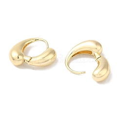 Teardrop Brass Hoop Earrings for Women&nbsp;EJEW-U008-15G