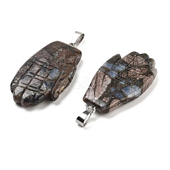 Natural Labradorite Carved Pendants&nbsp;G-K369-01P-01