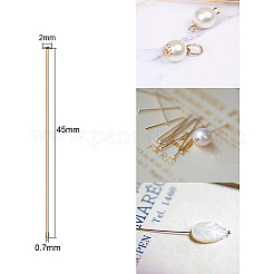 Brass Flat Head Pins&nbsp;KK-BC0004-01-0.7x45