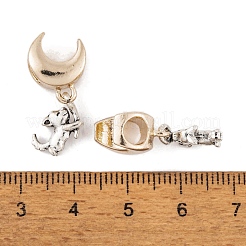 Rack Plating Tibetan Style Alloy European Dangle Charms&nbsp;FIND-C055-11B-AS