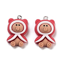 Christmas Theme Opaque Resin Pendants&nbsp;RESI-N039-113