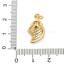 Brass Micro Pave Cubic Zirconia Pendants&nbsp;KK-D426-25C-G