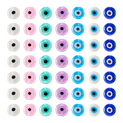 175Pcs 7 Colors Handmade Evil Eye Lampwork Beads&nbsp;EGLA-TA0001-32