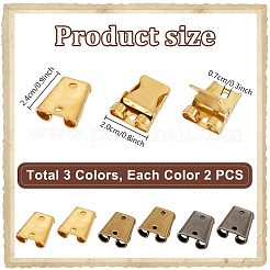 6Pcs 3 Colors Zinc Alloy Bolo Tie Slider Clasps&nbsp;FIND-PH0023-92A