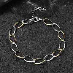 304 Stainless Steel Link Chain Bracelets for Women&nbsp;BJEW-A051-02GP