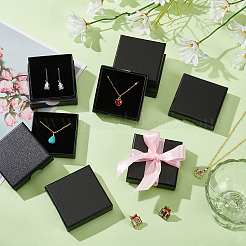 Lichee Textured Cardboard Jewelry Boxes&nbsp;CON-WH0089-100