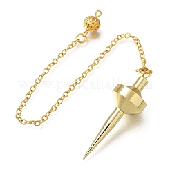 Brass Pointed Dowsing Pendulums with Chain&nbsp;KK-CBA168E-01