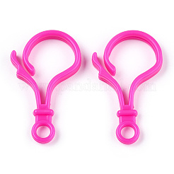 Opaque Solid Color Bulb Shaped Plastic Push Gate Snap Keychain Clasp Findings&nbsp;KY-R006-M01
