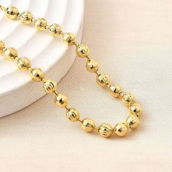 Brass Round Beads Slider Bracelets for Women&nbsp;BJEW-D317-13D-G