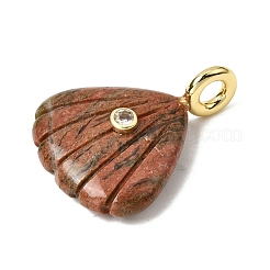 Natural Mixed Stone Carved Pendants&nbsp;G-C282-05