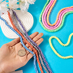 9 Strands 9 Colors Handmade Polymer Clay Beads&nbsp;CLAY-TA0001-53