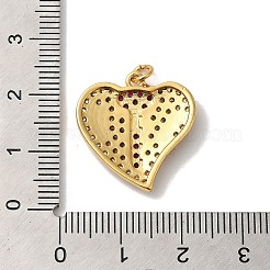 Rack Plating Brass Micro Pave Cubic Zirconia Pendants&nbsp;KK-K377-78G